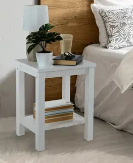 Nočné stolíky KONDELA Fosil nočný stolík biela