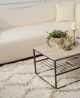 Konferenčné stolíky Konferenčný stolík Asude - Black, Travertine