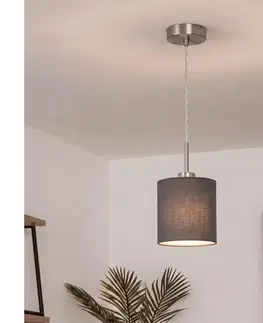 Svietidlá BRILAGI - LED luster na lankách NUBILA 1xE27/60W/230V pr. 14 cm antracit EG32515+BG1574