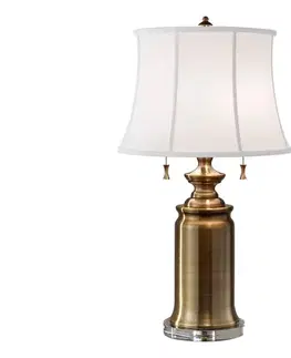 Lampy Elstead Feiss FE-STATEROOM-TL-BB - Stolná lampa STATEROOM 2xE27/60W/230V mosadz FE-STATEROOM-TL-BB