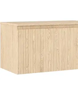 Kúpeľňový nábytok MEXEN/S - Rivel kúpeľňová skrinka pod umývadlo 90 cm s doskou, 1 šuplík, reliéf, dub 91A20-09047-1-BFC81