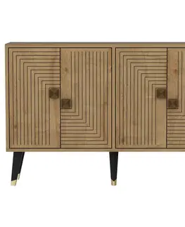 Komody Konzolový stolík Ahart - Sapphire Oak, Gold