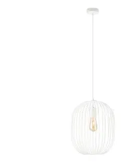 Svietidlá  Luster na lanku OVELLA 1xE27/15W/230V pr. 34 cm krémový W-KM 1368/1 SAND