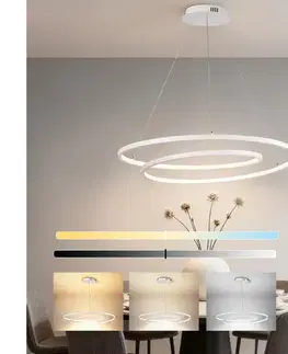 Svietidlá BRILAGI-LED Stmievateľný luster na lanku TWISTER LED/105W/230V pr. 100 cm biela+DO BRI481