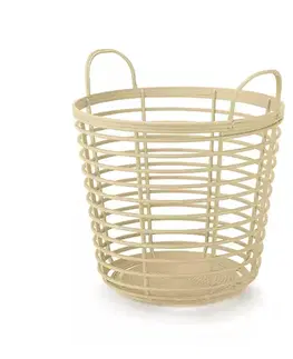 Úložné boxy NABBI IKPIR430 plastový univerzálny kôš s úchytkami 43 cm béžová