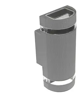 Svietidlá  Vonkajšie nástenné svietidlo KORTEK 2xGU10/30W/230V IP44 šedá SKU012803
