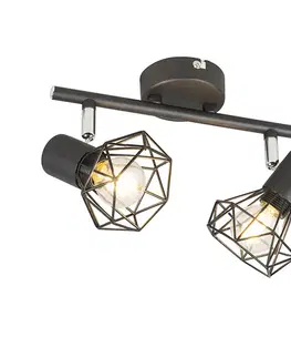 Bodove svetla Art Deco nastaviteľné bodové svetlo čierne 2-svetlo - Mosh 2