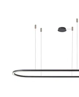 Svietidlá Azzardo  - LED Stmievateľný luster na lanku ELENA LED/60W/230V 150 cm čierna 