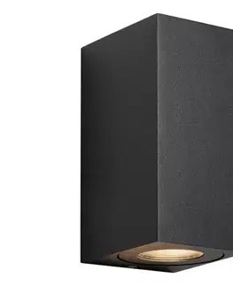 Svietidlá Nordlux - Vonkajšie nástenné svietidlo CANTO 2xGU10/28W/230V IP44 čierne 49731203