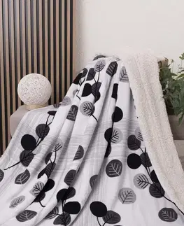 Deky MKLozkoviny.sk Baránková deka mikroplyš 150 × 200 cm – Hasana sivé
