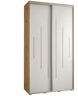 Šatníkové skrine Skriňa 45 Canaris 12 130 artisan/biela/silver