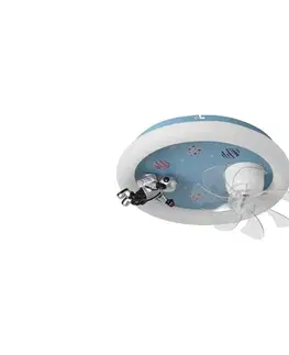 Svietidlá Eurolamp Detské stmievateľné LED stropné svietidlo s látorom LED/48W/230V 3000/4000/6000K modré 300-25058