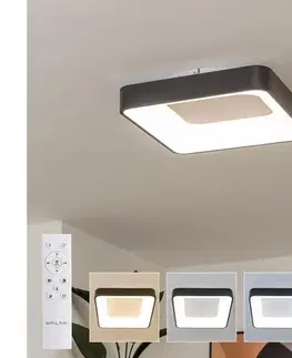 Svietidlá BRILAGI - LED stmievateľné stropné svietidlo FALCON II LED/80W/230V 40x40 cm čierne + diaľkové ovládanie BRC2669-400/CR