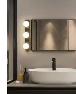 Kúpeľňové zrkadlá Brilagi - LED osvetlenie kúpeľňového zrkadla HOLLYWOOD 3xLED/3W/230V IP44 čierna FG-M1-C22-3-BLK