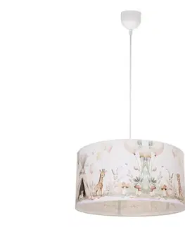 Svietidlá  Detský luster KIDS ROOM 1xE27/60W/230V, priemer 40 cm, s motívom zvieratiek H0963