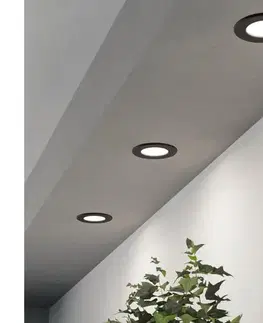 Svietidlá Eglo 901385-SADA 3xLED Podhľadové svietidlo FUEVA LED/3,7W/230V pr.8,8cm čierna 901385