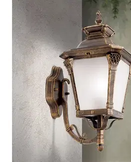 Svietidlá Orion - Vonkajšie nástenné svietidlo AIKO 1xE27/60W/230V IP23 bronz/patina AL 11-1138/1 Patina/aufwärts