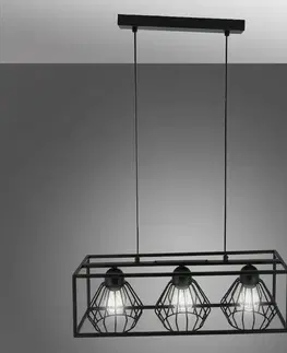 Moderné lampy do obývačky Závesné svietidlo Horus Košík 2901/Z-B-3 LW3