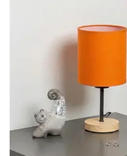 Lampy BRILAGI - Stolná lampa NUBILA WOOD 1xE27/25W/230V dub/čierna/oranžová BG1567+BG2453