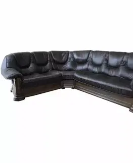 Rohová sedacia súprava L Kožená sedacia súprava Grizzly L Antique M600 22-23