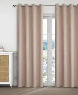 Závesy do spálne Záves na priechodkách KSENIA YC11867/280G/7/140x250 hnedý