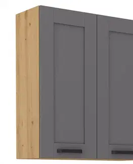 Kuchynské skrinky visiace Kuchynská skrinka Luna dustgrey/artisan 80G-90 2F