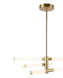 Svietidlá Maytoni MOD106PL-L28G3K - LED luster na tyči AXIS LED/28W/230V zlatý MOD106PL-L28G3K