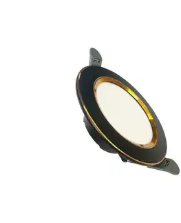 Svietidlá  LED Podhľadové svietidlo LED/7,5W/230V 4000K čierna/zlatá LDL321BG