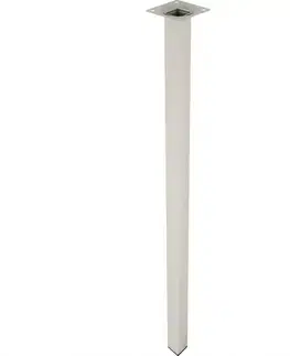 Nábytkové nohy a pätky Štvorcová nábytková noha 70 cm biela