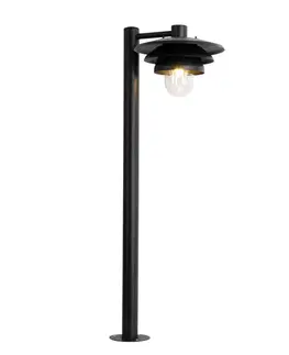 Zahradne stlpove lampy Dizajnová vonkajšia stĺpová lampa čierna 100 cm IP44 - Morty