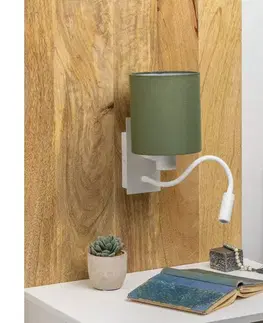 Svietidlá BRILAGI - LED Nástenná lampa NUBILA 1xE27/25W/230V + LED/3W biela/zelená BG1559+BG1576
