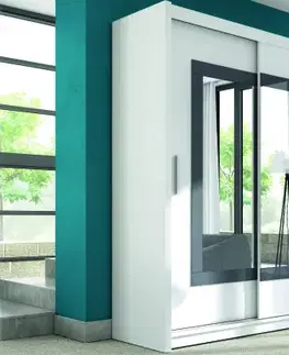 Šatníkové skrine RESTON 250 šatníková skriňa biela 250cm