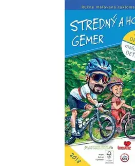 Slovensko a Česká republika Stredný a Horný Gemer - mapa deťom (cyklomapa)