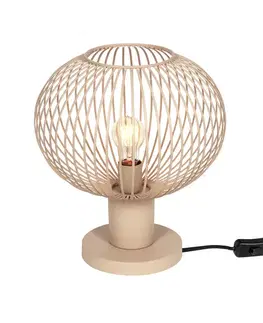 Stolné lampy Moderná drôtená stolná lampa béžová 33 cm - Gila