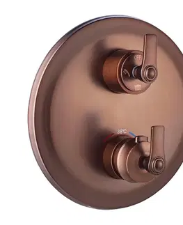 Kúpeľňové batérie OMNIRES - ARMANCE termostatická vaňová batéria podomietková 3-cestná podomietková meď retro /ORB/ AM5238/6ORB