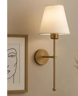 Svietidlá  Nástenné svietidlo ASPARAGUS 1xE27/40W/230V zlaté/krémové 780SGN2711