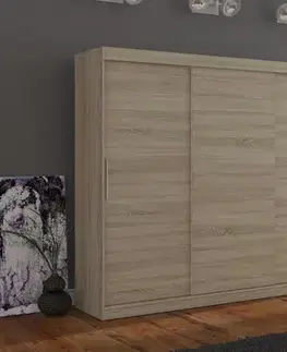 Šatníkové skrine ArtAdrk Šatníková skriňa  ANTOS | dub sonoma 250 cm
