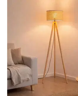 Lampy BRILAGI - LED stojacia lampa CERIA 1xE27/60W/230V pr. 25 cm béžová EG781159+AS0463