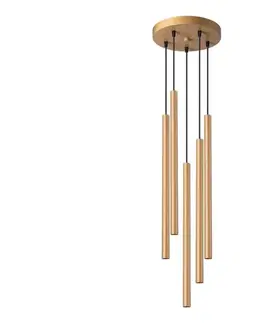 Svietidlá  SL.1174 - Luster na lanku PASTELO 5xG9/8W/230V zlatá SL.1174