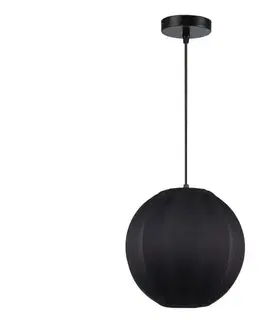 Svietidlá  Závesný luster DANA na lankách, 1xE27/15W/230V, priemer 25 cm, čierny ML1806