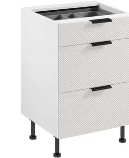 Kuchynské skrinky Korpus Luxeo K04-D60S3-AX biely