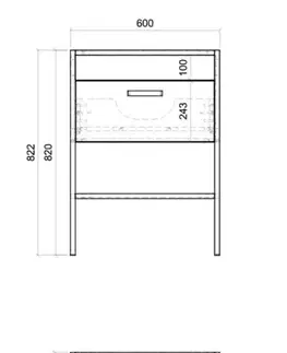 Kúpeľňový nábytok COMAD - Skrinka pod umývadlo 60cm 1 szuflada BROOKLIN 5907611648186