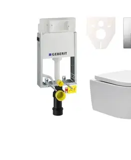 Záchody Cenově zvýhodněný závěsný WC set Geberit k zazdění + WC SAT Brevis SIKOGE1W8 SIKOGE1W8