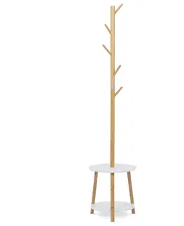 Nemý sluha Autronic DR-N1004 WT Drevený stojanový vešiak biela, 40 x 174 cm
