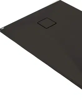 Vane DEANTE - Correo nero Granitová sprchová vanička, obdĺžniková, 90x70 cm KQR_N71B