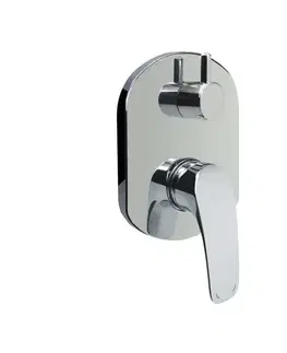 Kúpeľňové batérie Mereo Sprchová podomietková batéria s trojcestným prepínačom, Eve, Mbox, oválny kryt, chróm CBV60157B