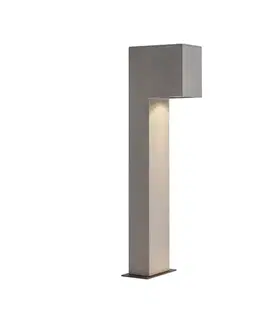 Zahradne stlpove lampy Moderný vonkajší stĺpik sivý 65 cm IP44 - Pompei
