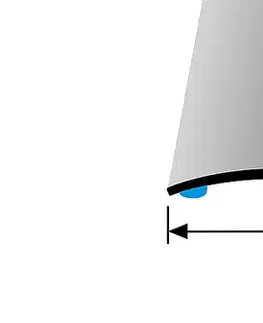 Přechodové lišty a profily Prechodový profil 20 mm, oblý (samolepiaci) | Küberit 471 SK Kartáčovaný nerez