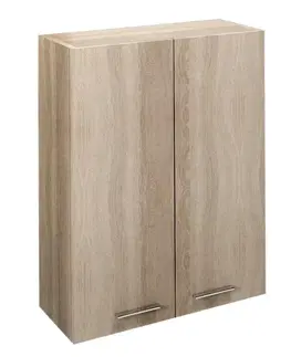 Kúpeľňový nábytok AQUALINE - ZOJA/KERAMIA FRESH skrinka horná 50x76x23cm, dub platin 51304