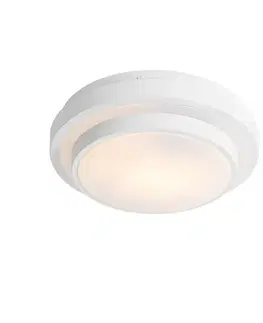 Stropné osvetlenie Moderné stropné svietidlo biele 25 cm IP44 - Walden